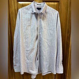 Men’s Lands’ End No Iron Pinpoint Oxford Dress Shirt XXL